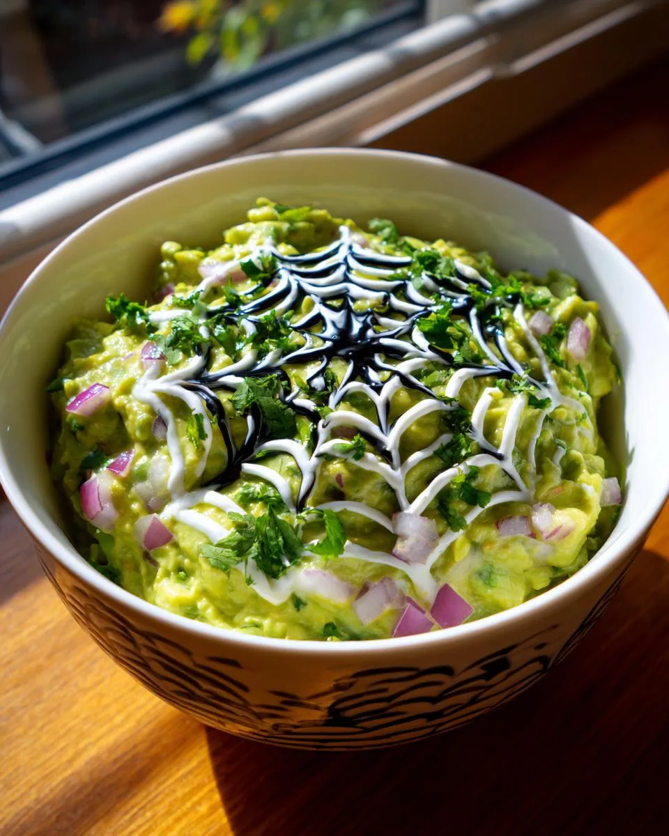 Spooky Spiderweb Guacamole - detail 3