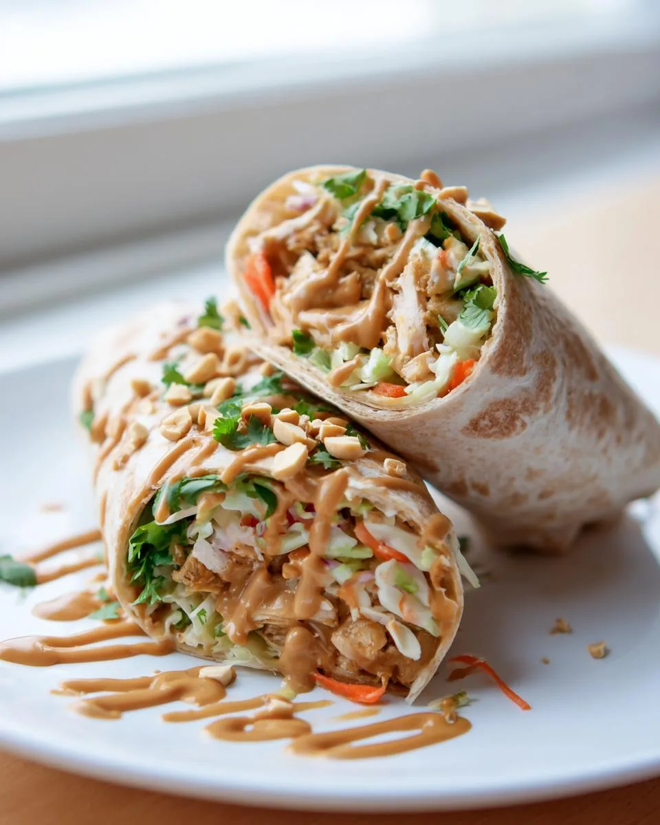 Thai Peanut Chicken Wraps - detail 1