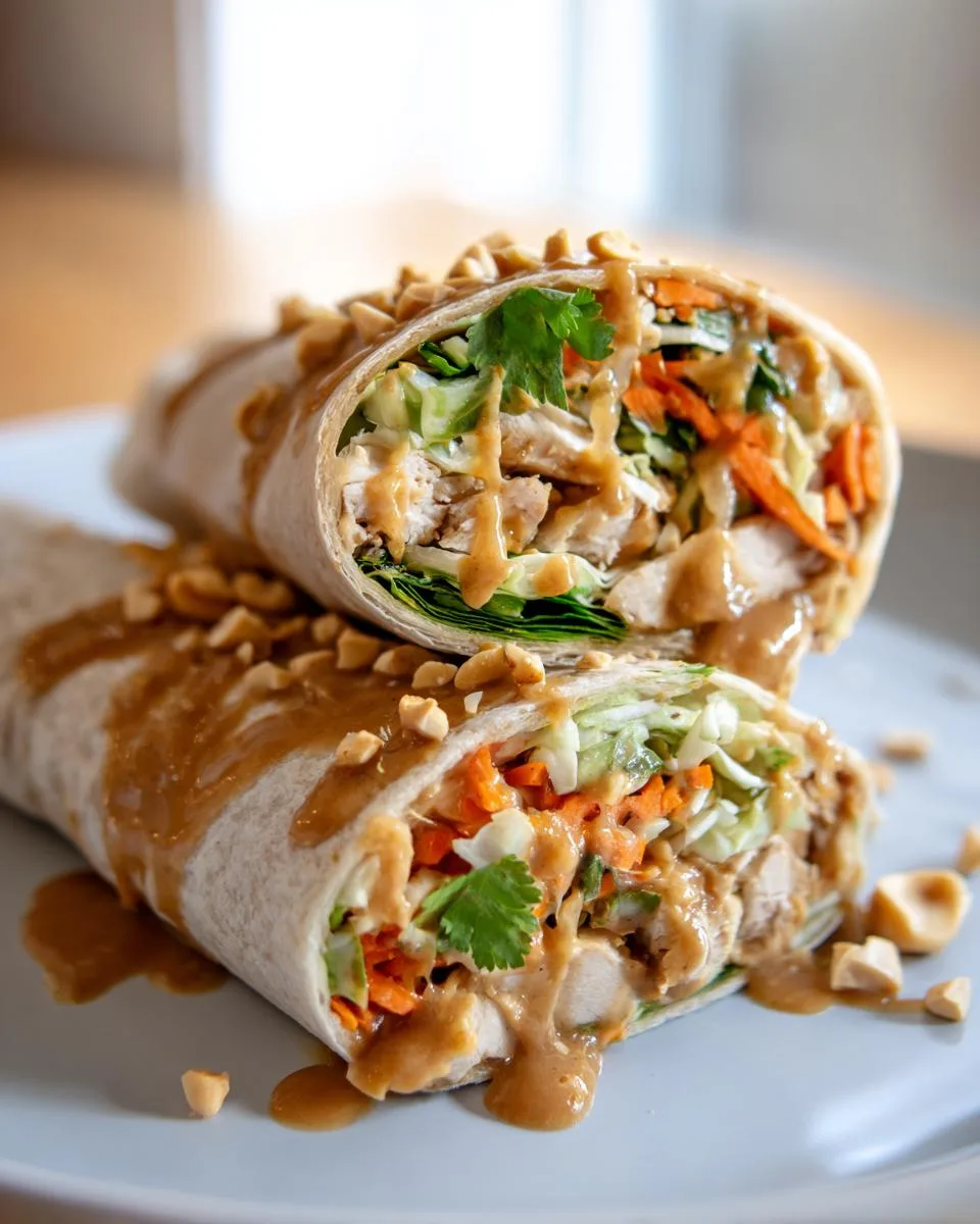 Thai Peanut Chicken Wraps - detail 2