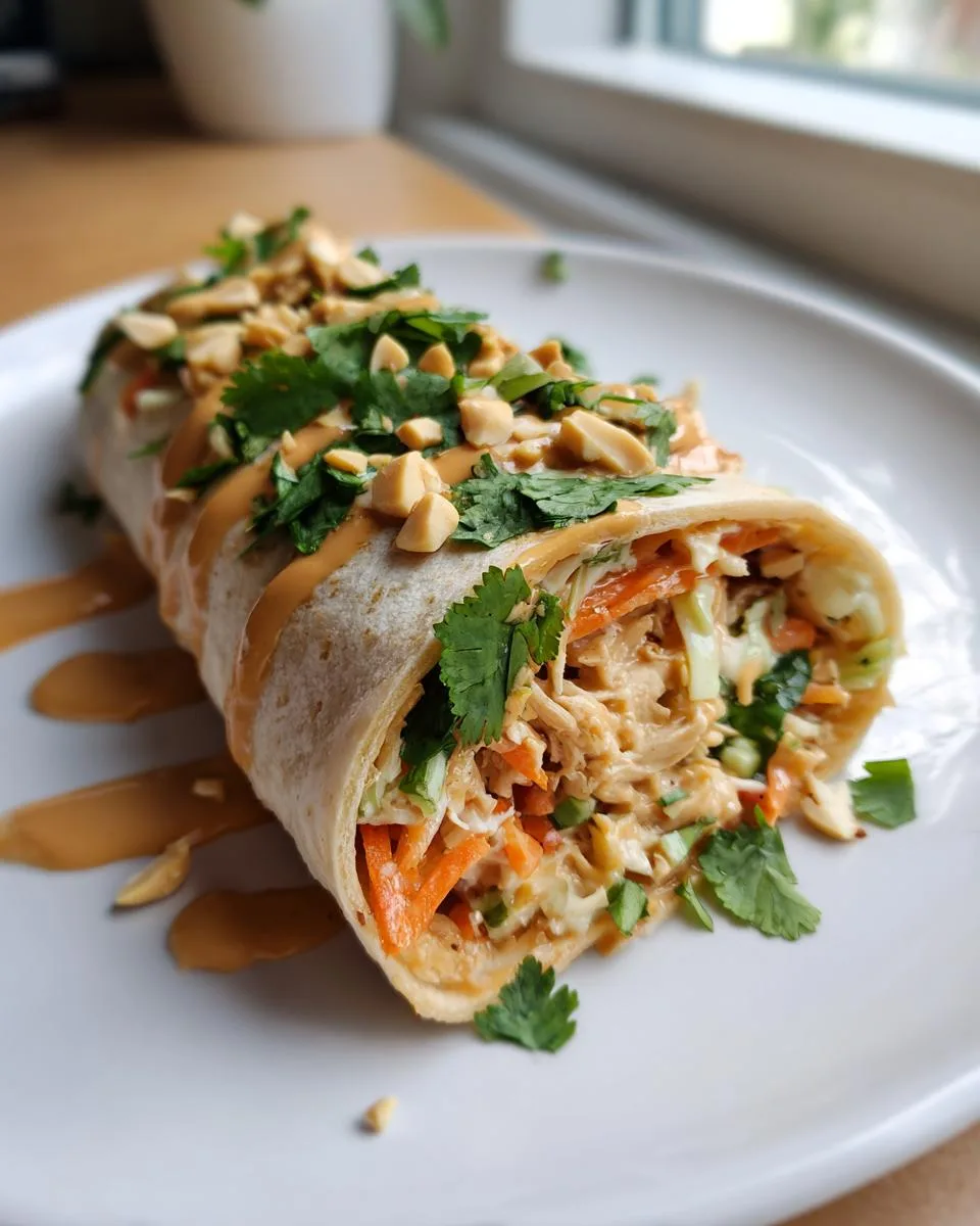 Thai Peanut Chicken Wraps - detail 3