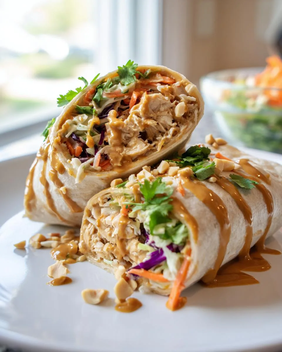 Thai Peanut Chicken Wraps - detail 4