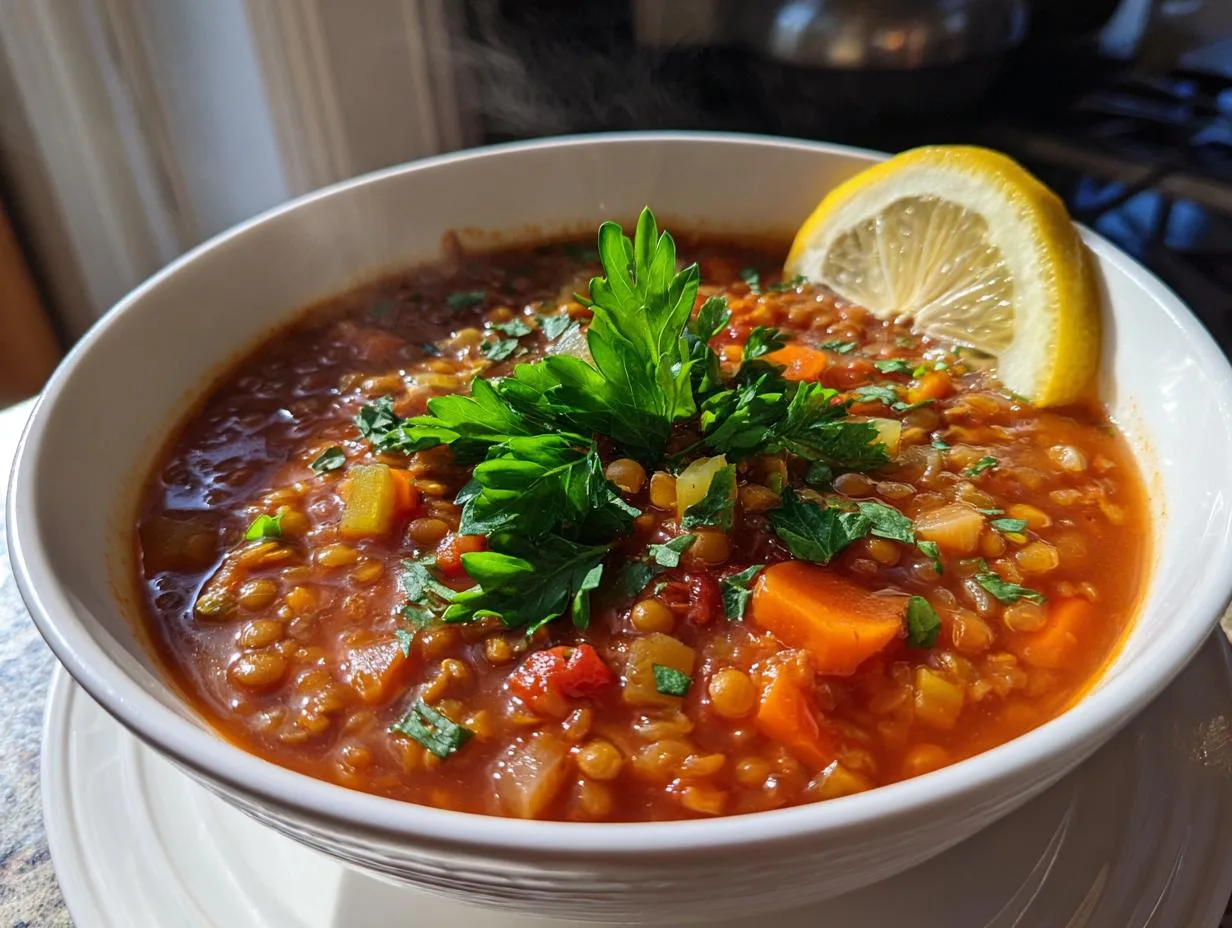 Hearty 5-Ingredient Tomato Lentil Soup That Nourishes