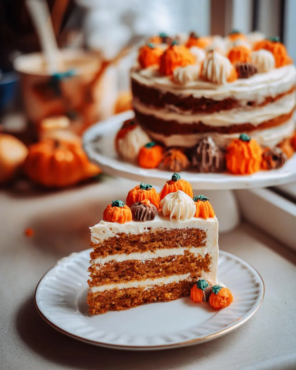 Vegan Pumpkin Spice Cake - detail 1
