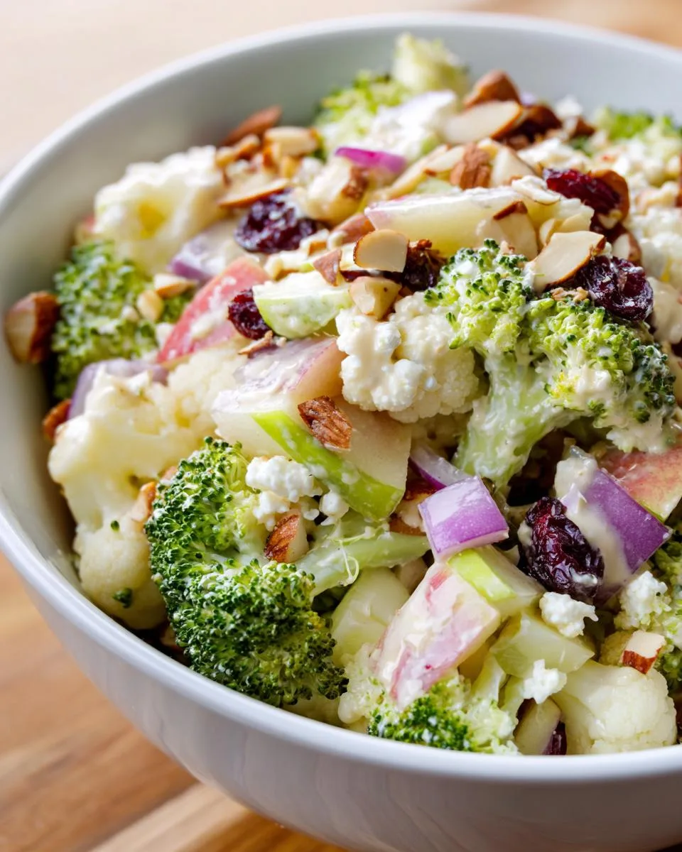 Apple Broccoli Cauliflower Salad - detail 3