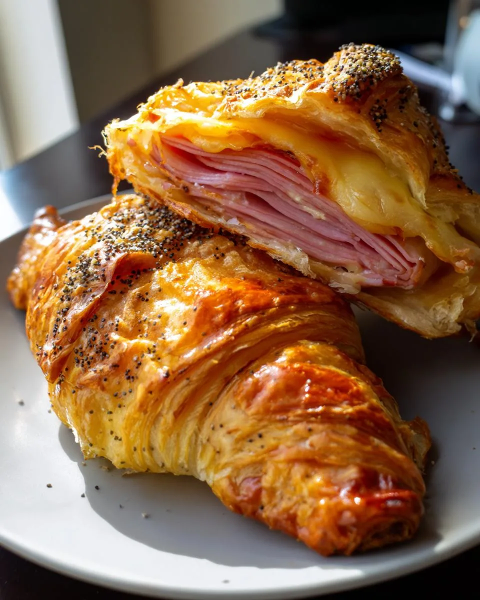 Baked Ham and Cheese Croissants - detail 3