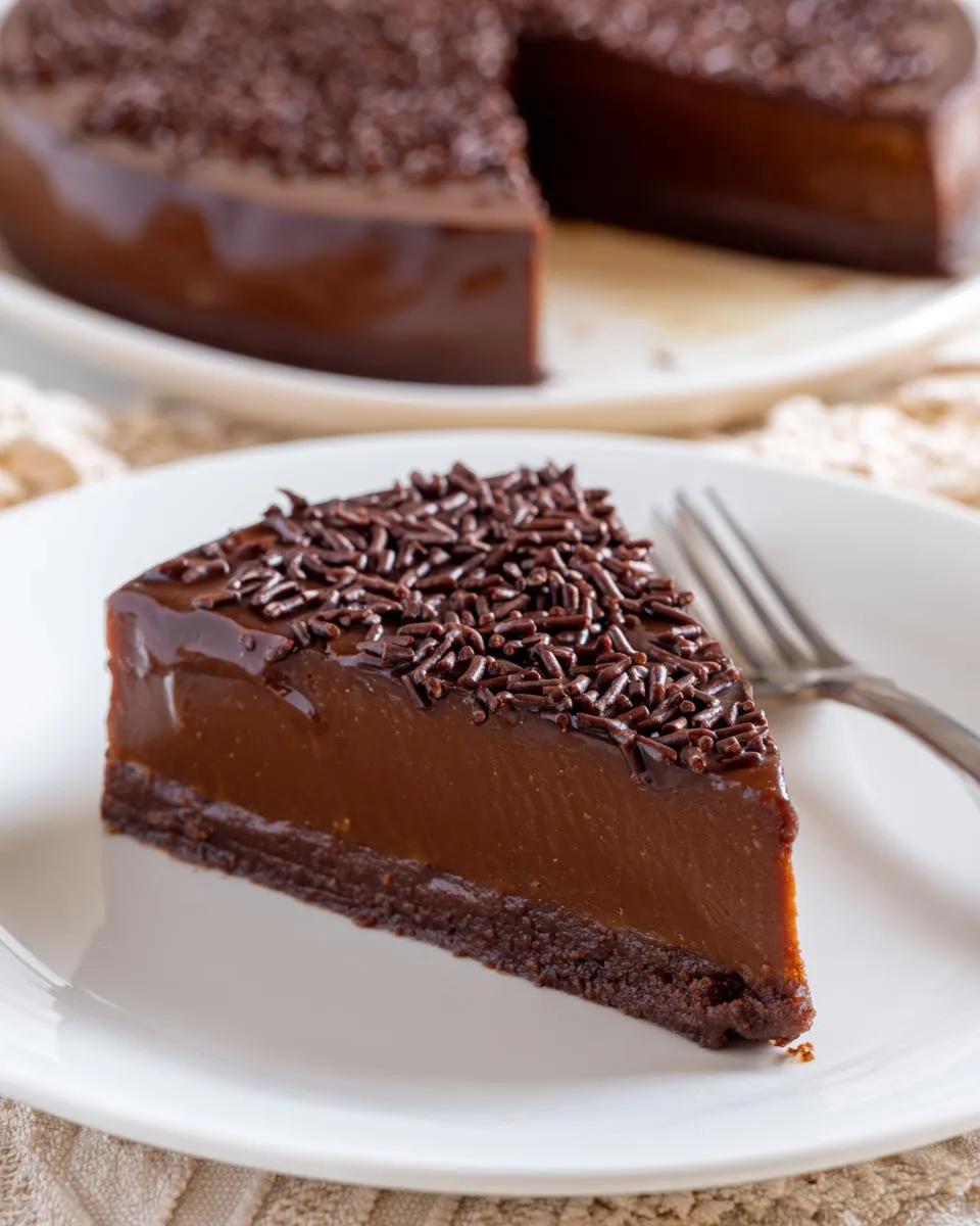 Brazilian Chocolate Fudge Flan - detail 3
