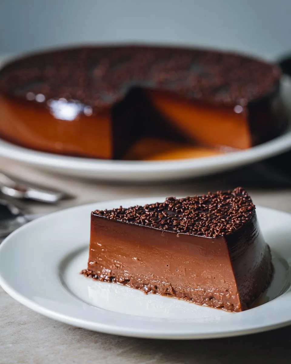 Brazilian Chocolate Fudge Flan - detail 4