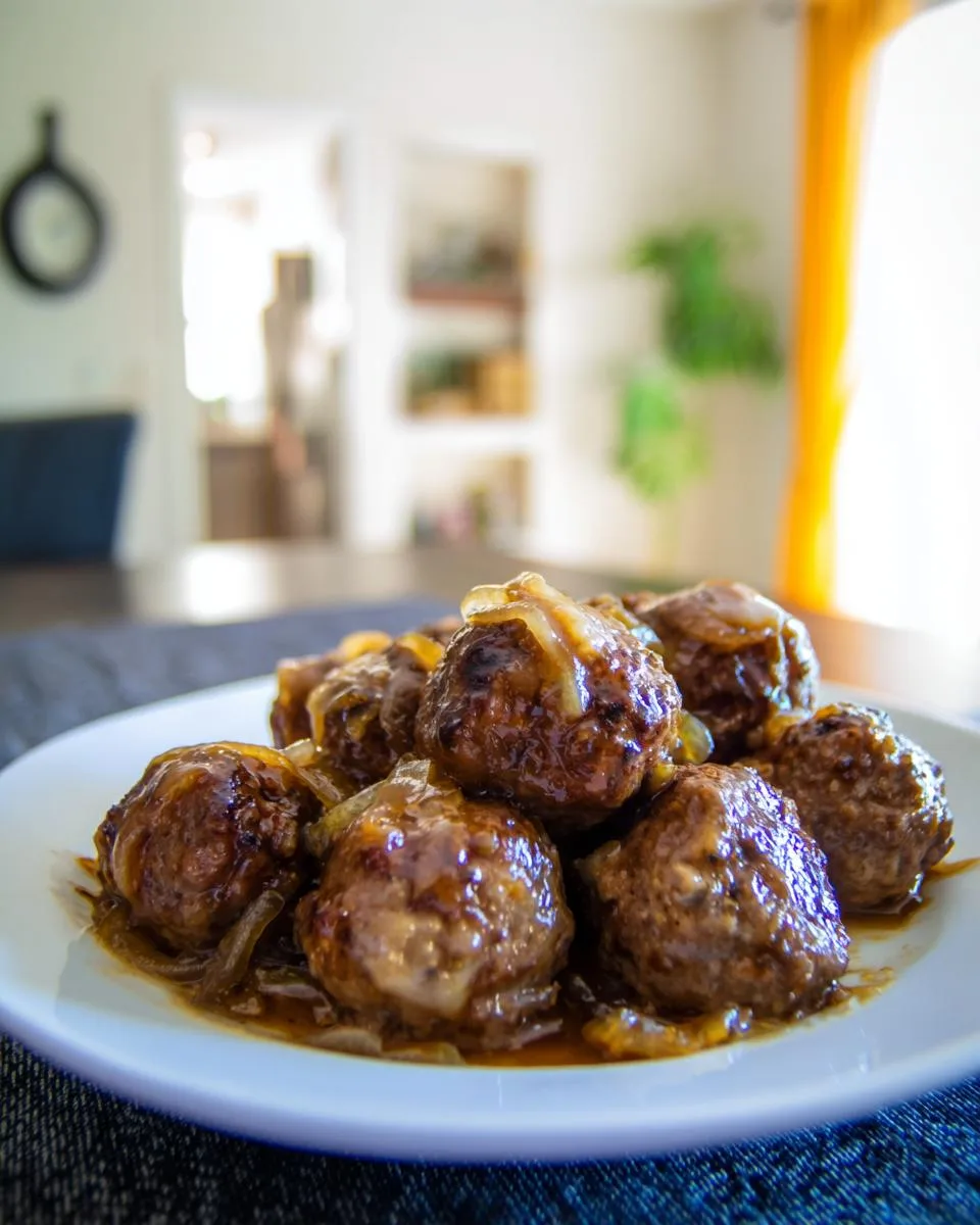 Cheesy French Onion Meatballs - detail 1