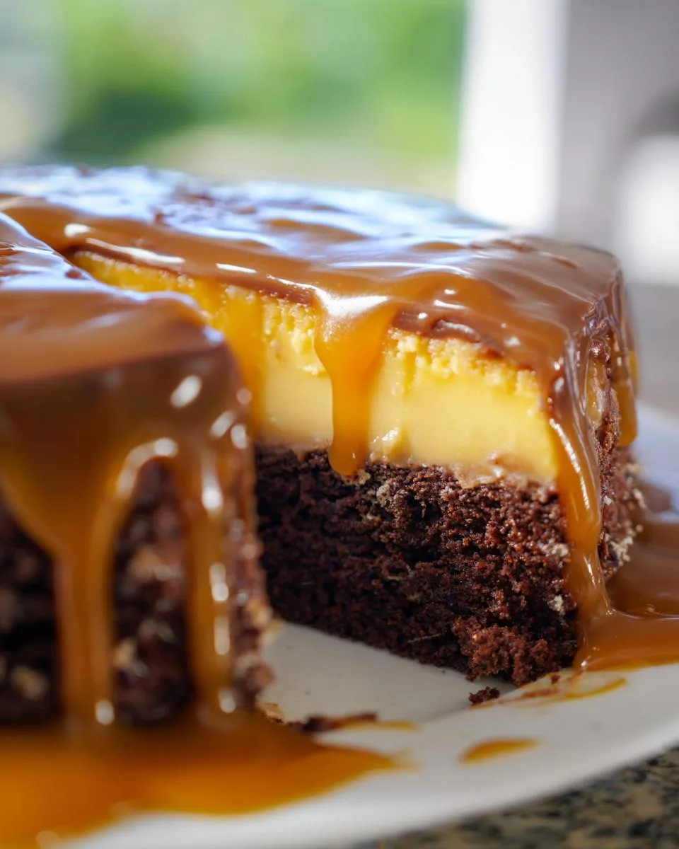 Chocolate flan cake - detail 4