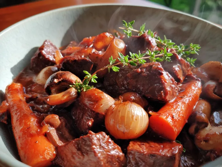 Classic Beef Bourguignon Stew