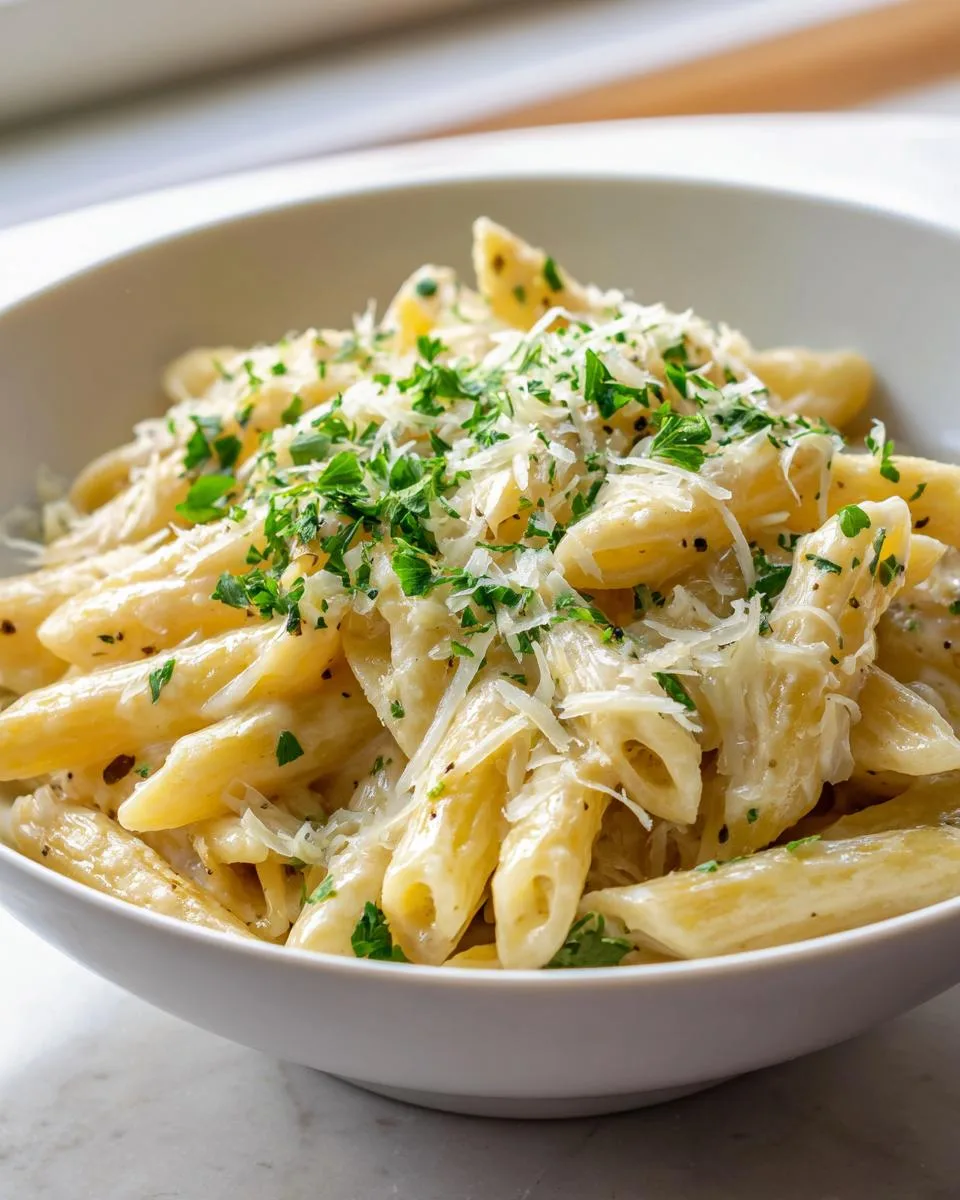 Creamy Garlic Penne Pasta - detail 2