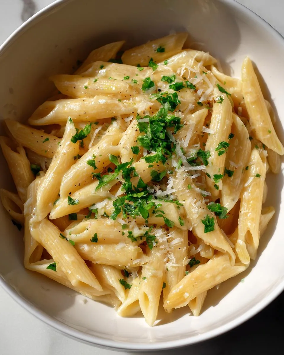 Creamy Garlic Penne Pasta - detail 4