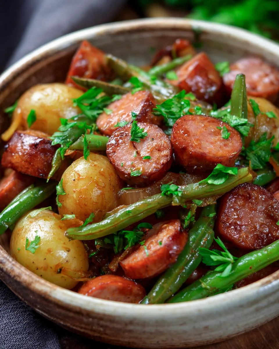 Crockpot Kielbasa Green Beans - detail 1