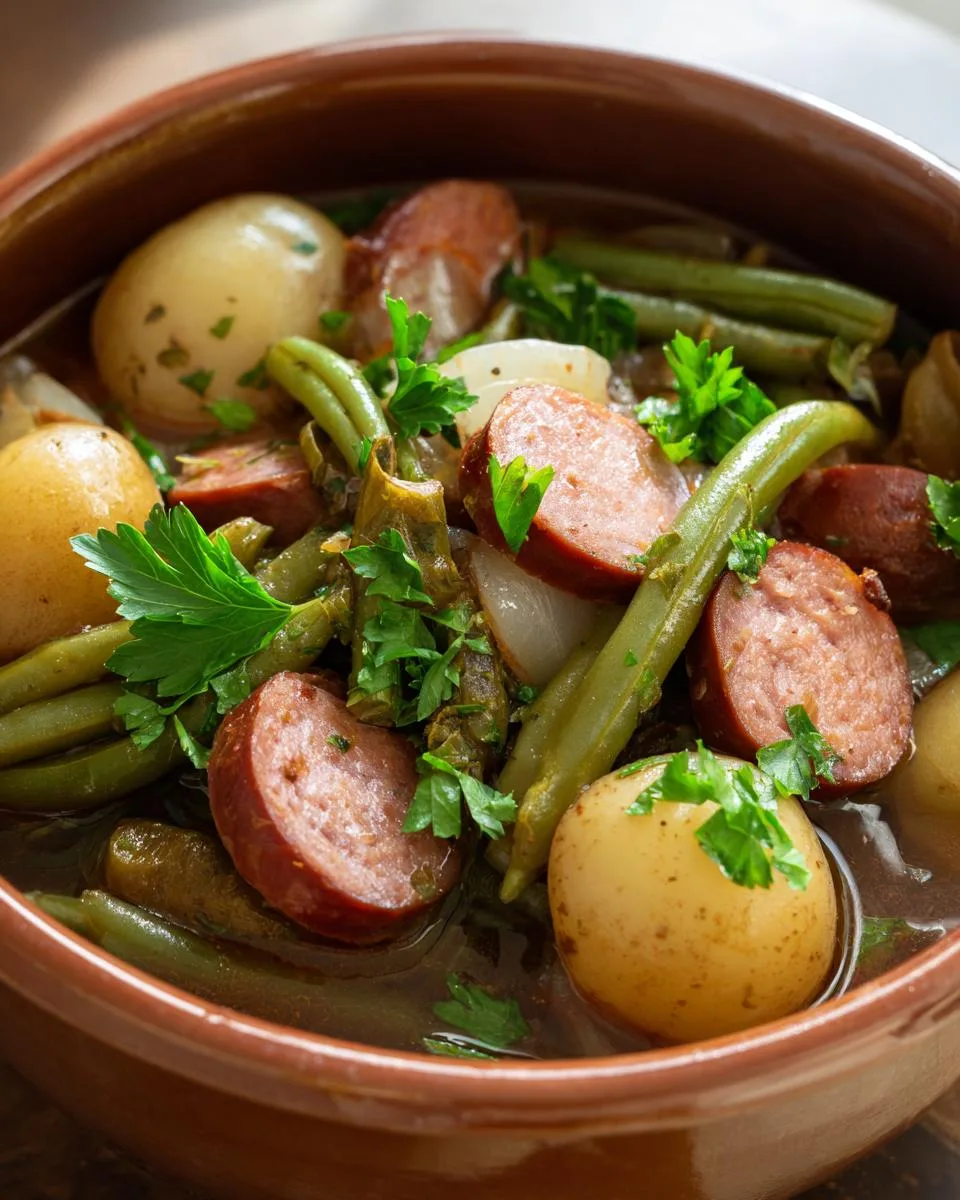 Crockpot Kielbasa Green Beans - detail 2