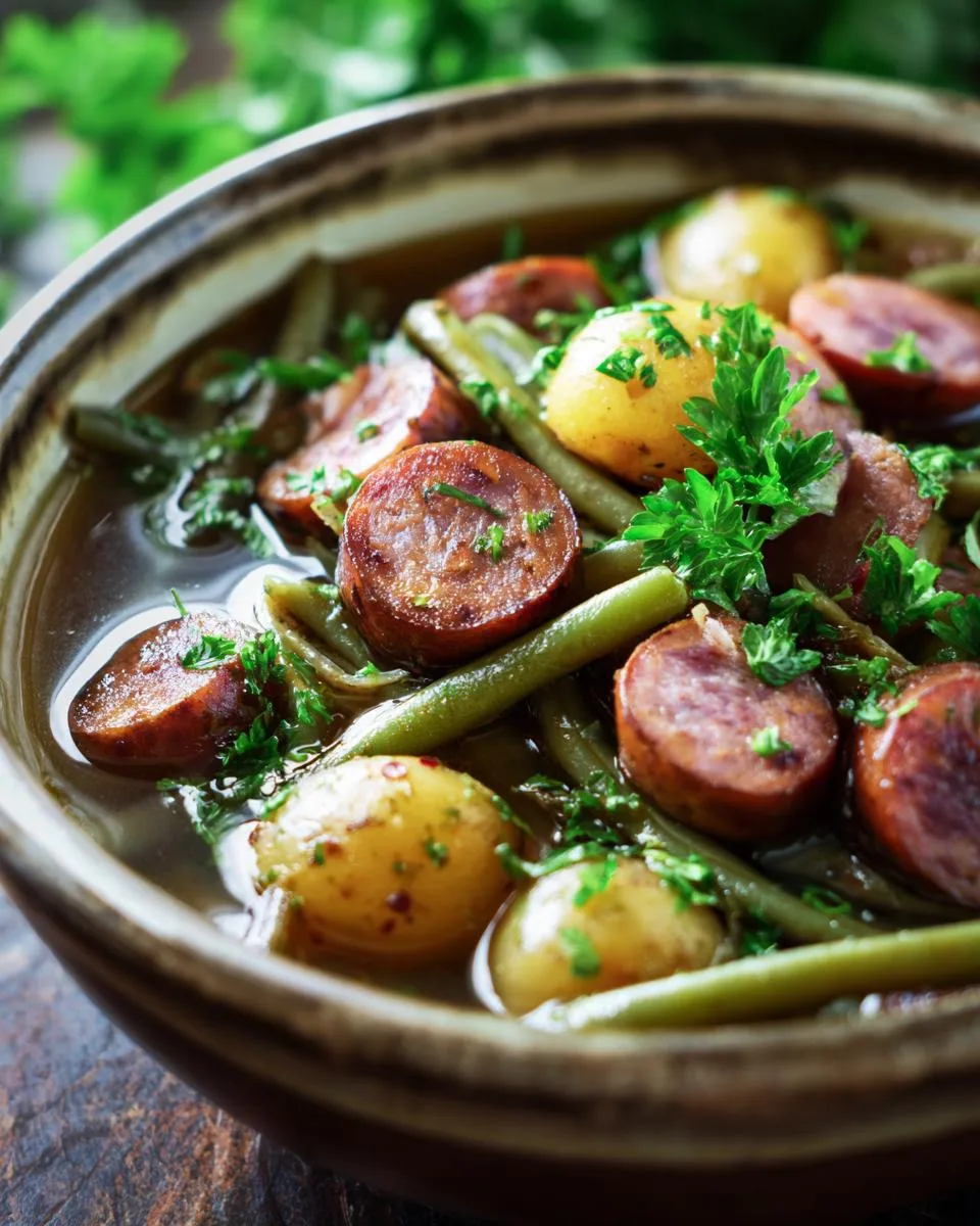 Crockpot Kielbasa Green Beans - detail 4