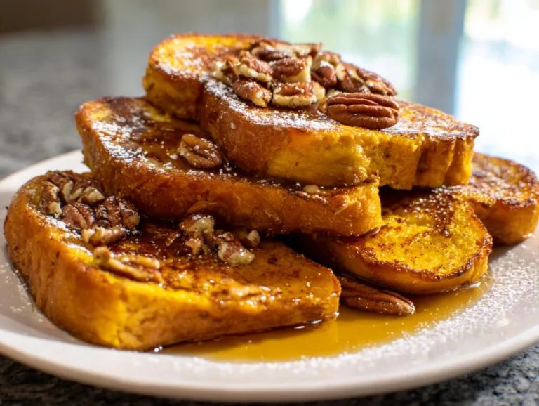 Fall Pumpkin French Toast Breakfast