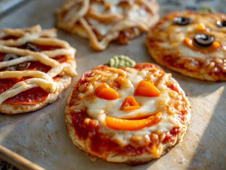 Halloween Mini Pizzas