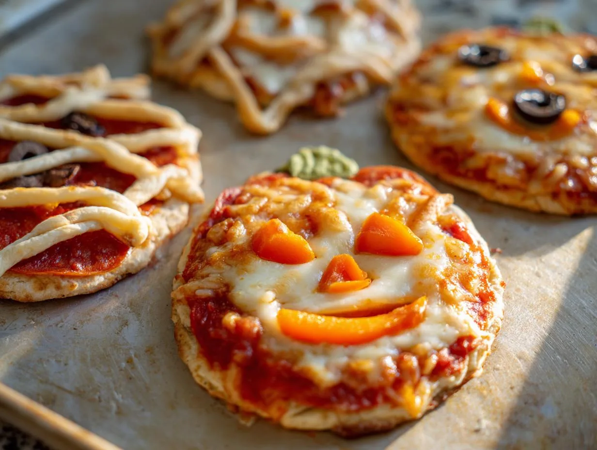 Spooky Halloween Mini Pizzas Ready in Just 15 Minutes