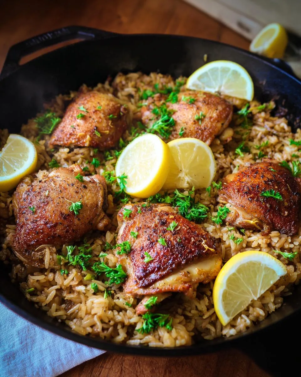 Lemon Garlic Chicken and Rice - detail 3