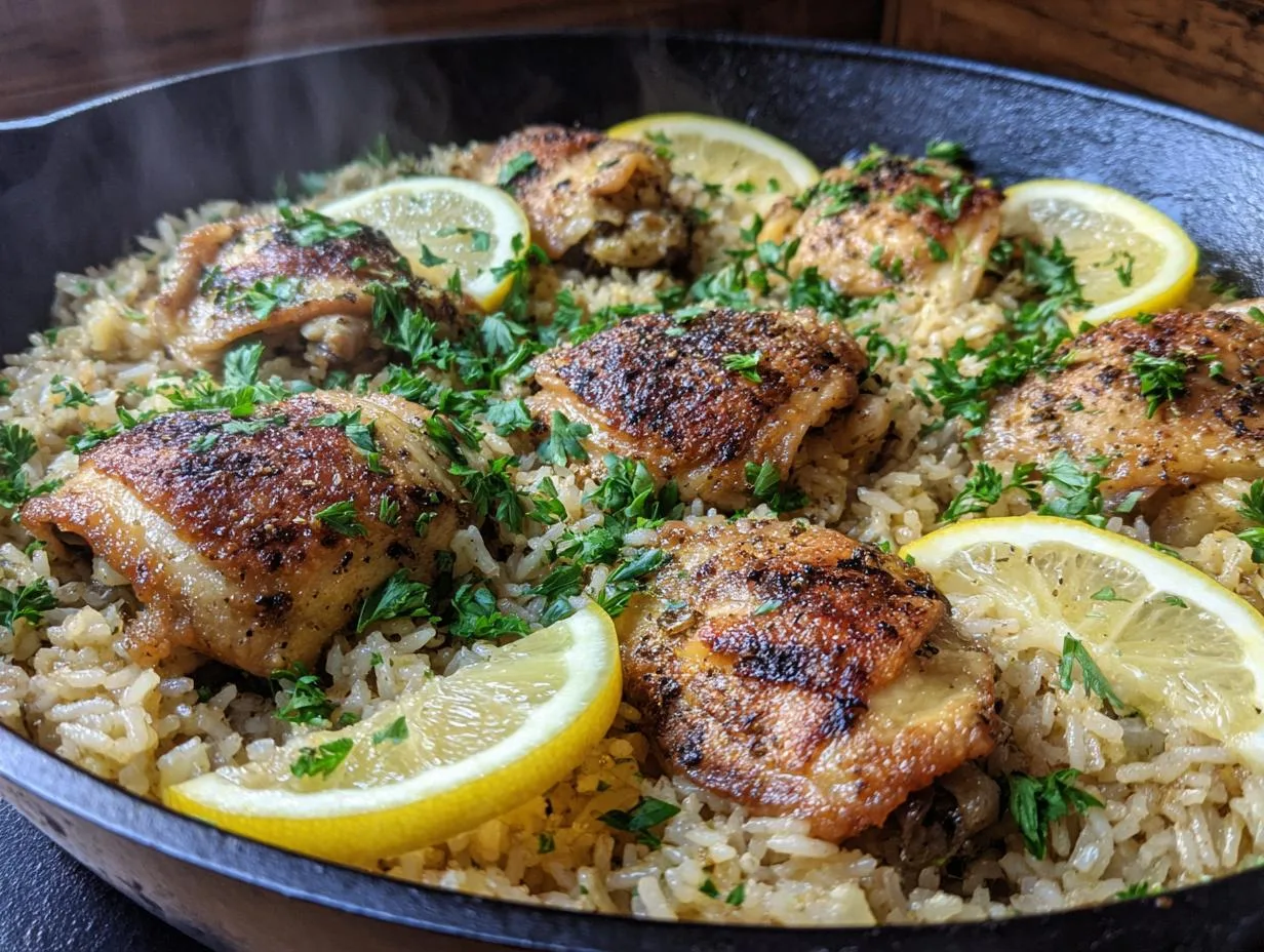 Lemon Garlic Chicken and Rice: A 30-Minute Flavor Burst