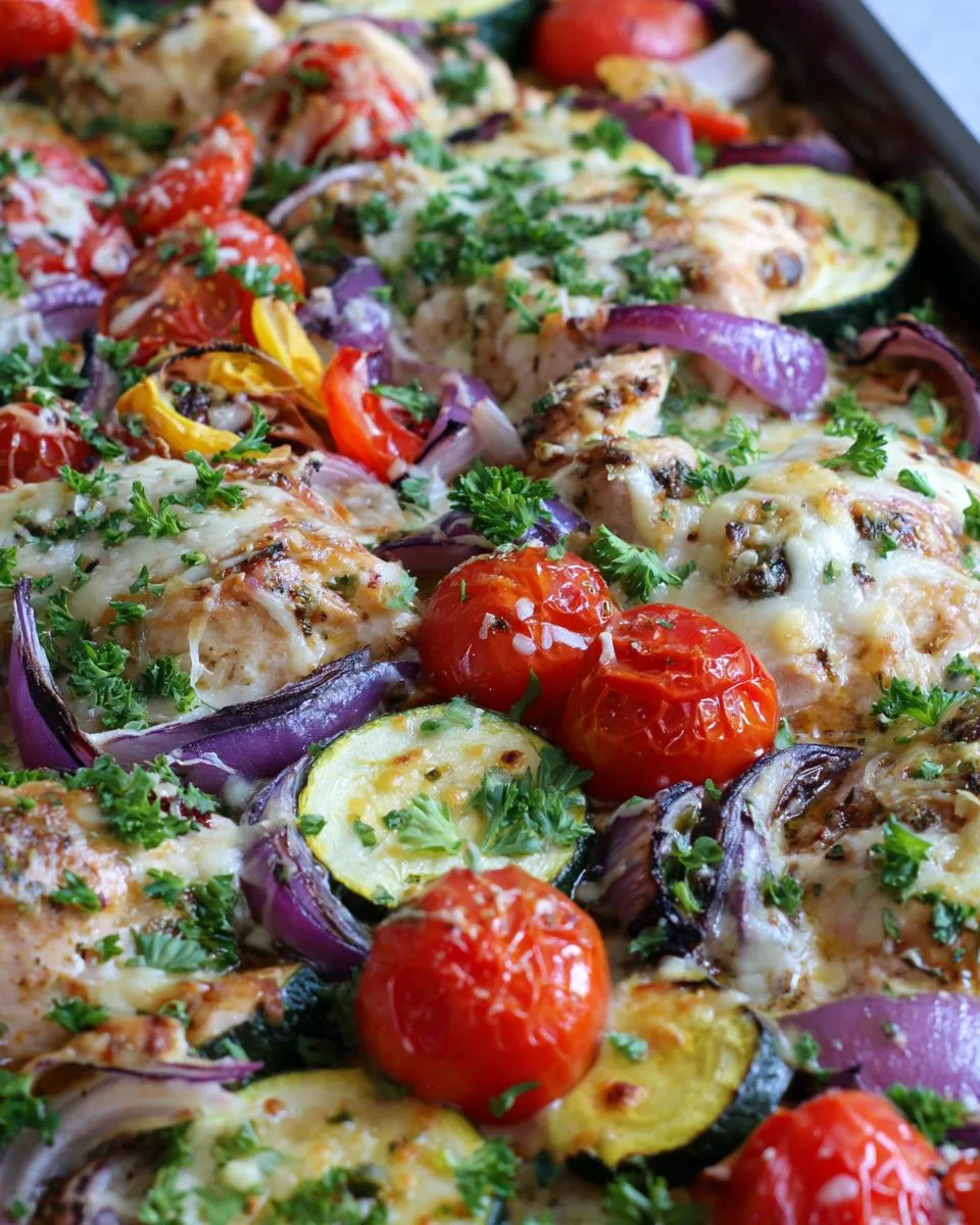 Mediterranean Chicken Zucchini Sheet Pan - detail 4