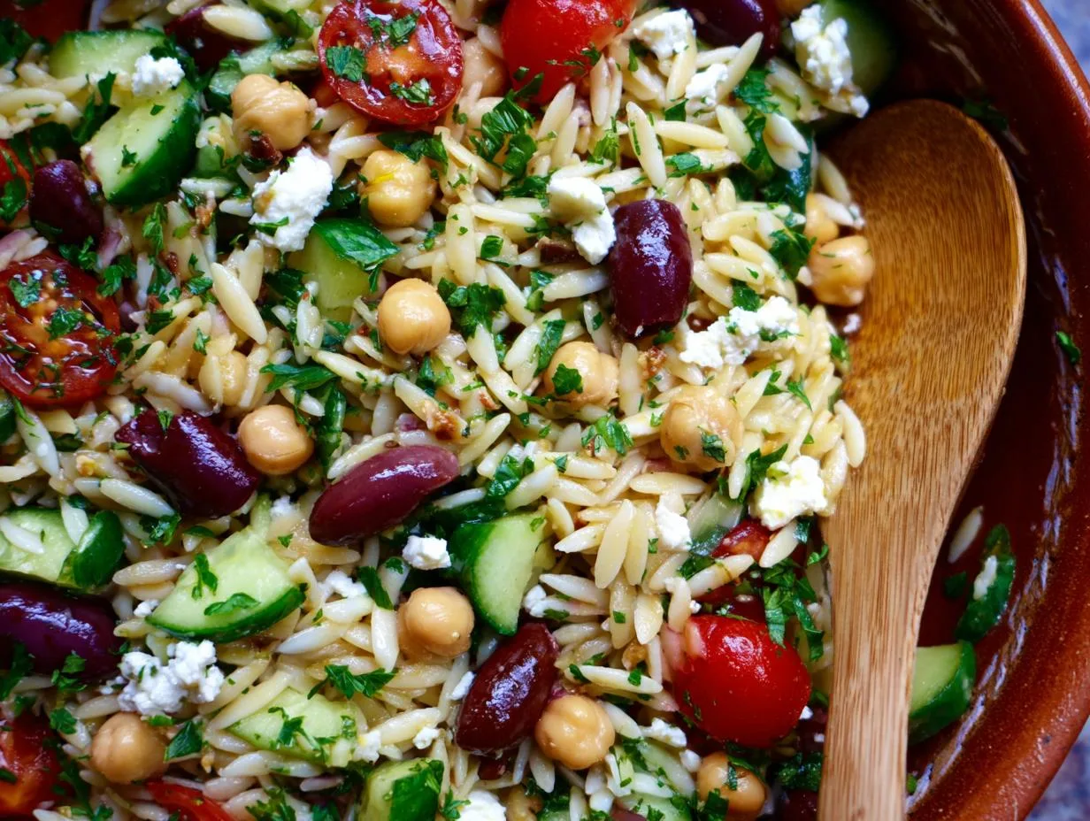 25-Minute Orzo Pasta Salad: Bright, Fresh & Irresistible
