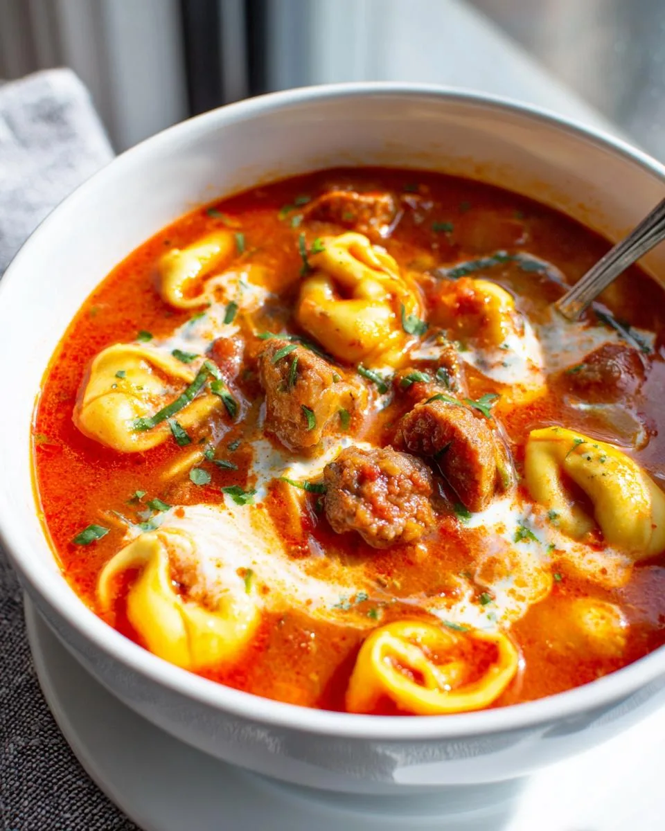 Slow Cooker Tomato Tortellini Soup - detail 4