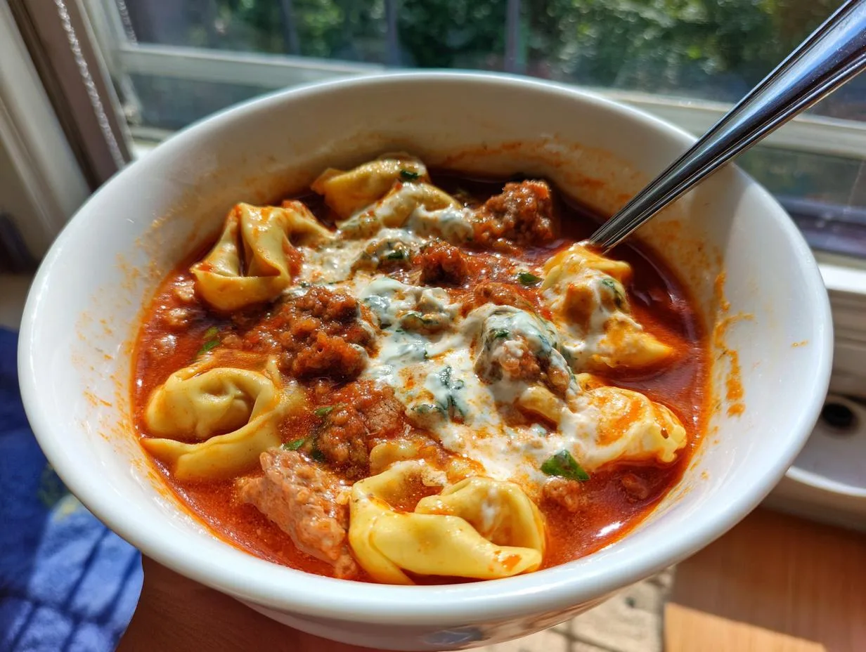 Best 5-Ingredient Slow Cooker Tomato Tortellini Soup Magic