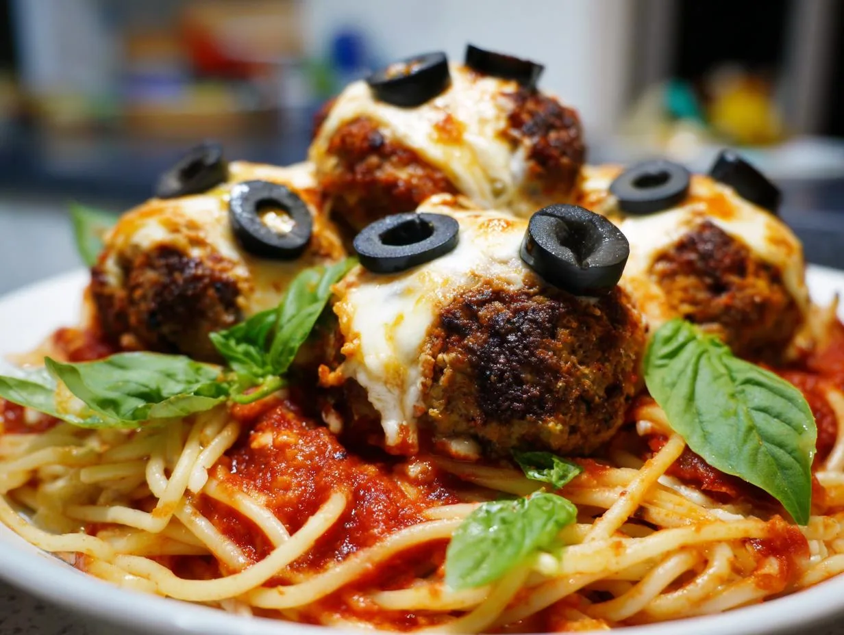 Spooky Spaghetti & Cheese Meatballs: Magical Halloween Dish