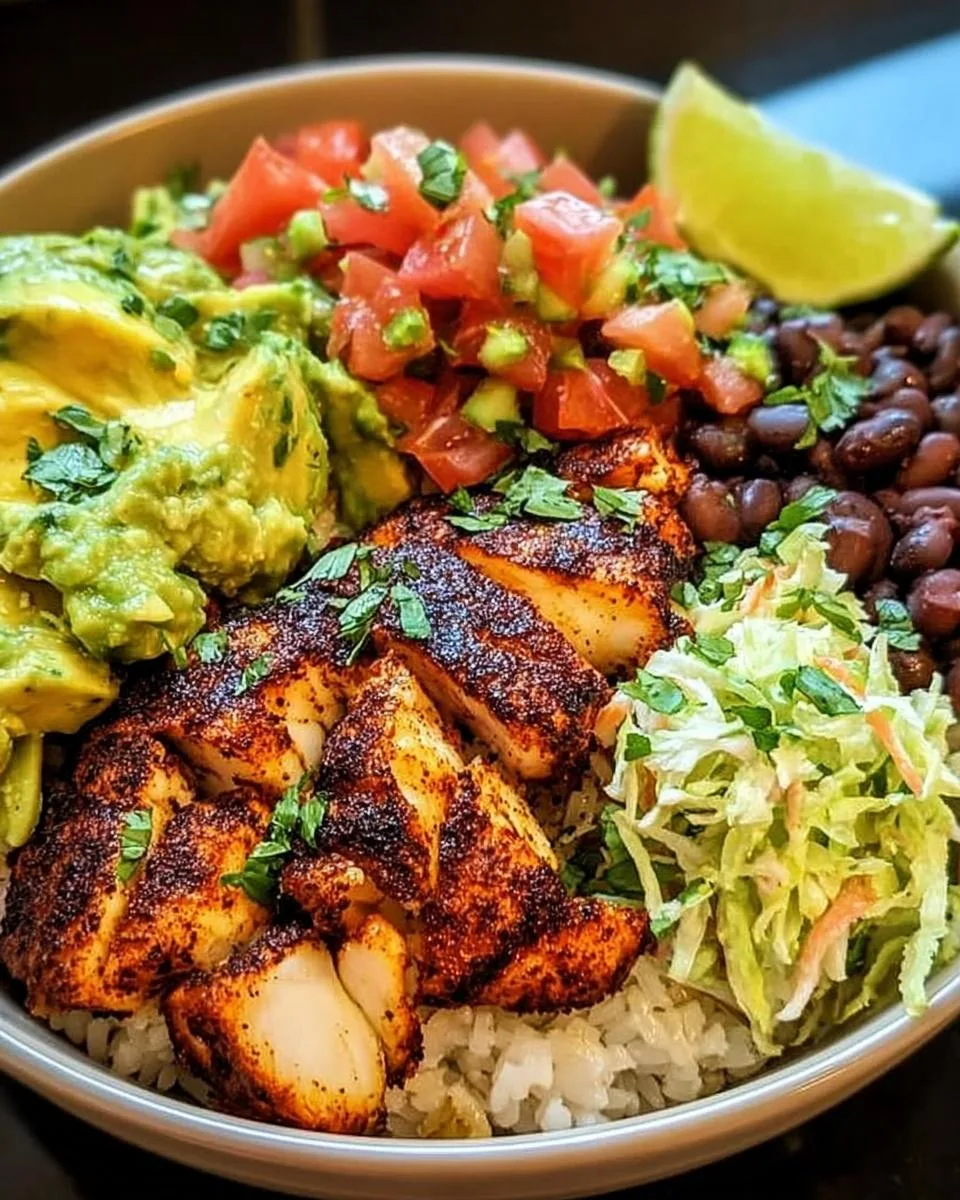 Blackened Fish Taco Bowls - detail 1