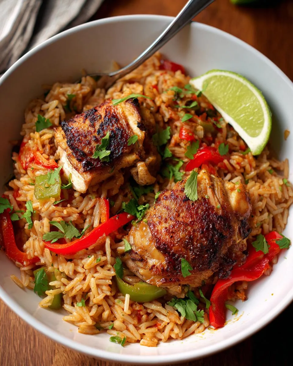 Caribbean Chicken and Rice - detail 2