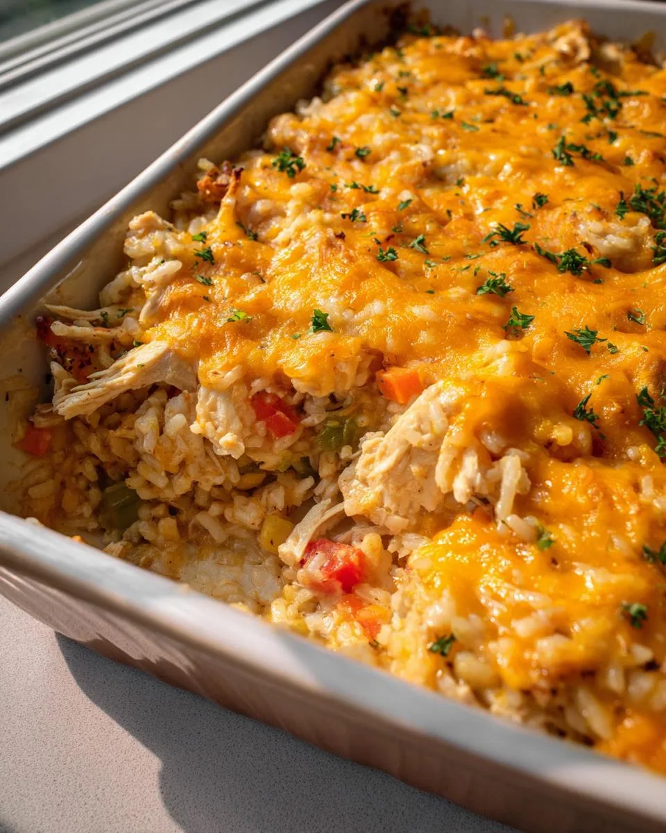 Cheesy Chicken and Rice Casserole - detail 4