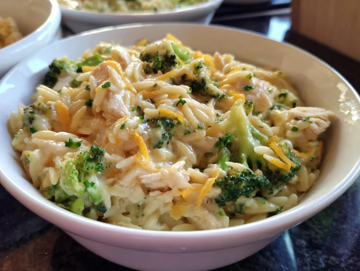 30-Minute Chicken Broccoli Orzo – Creamy Comfort in One Pot