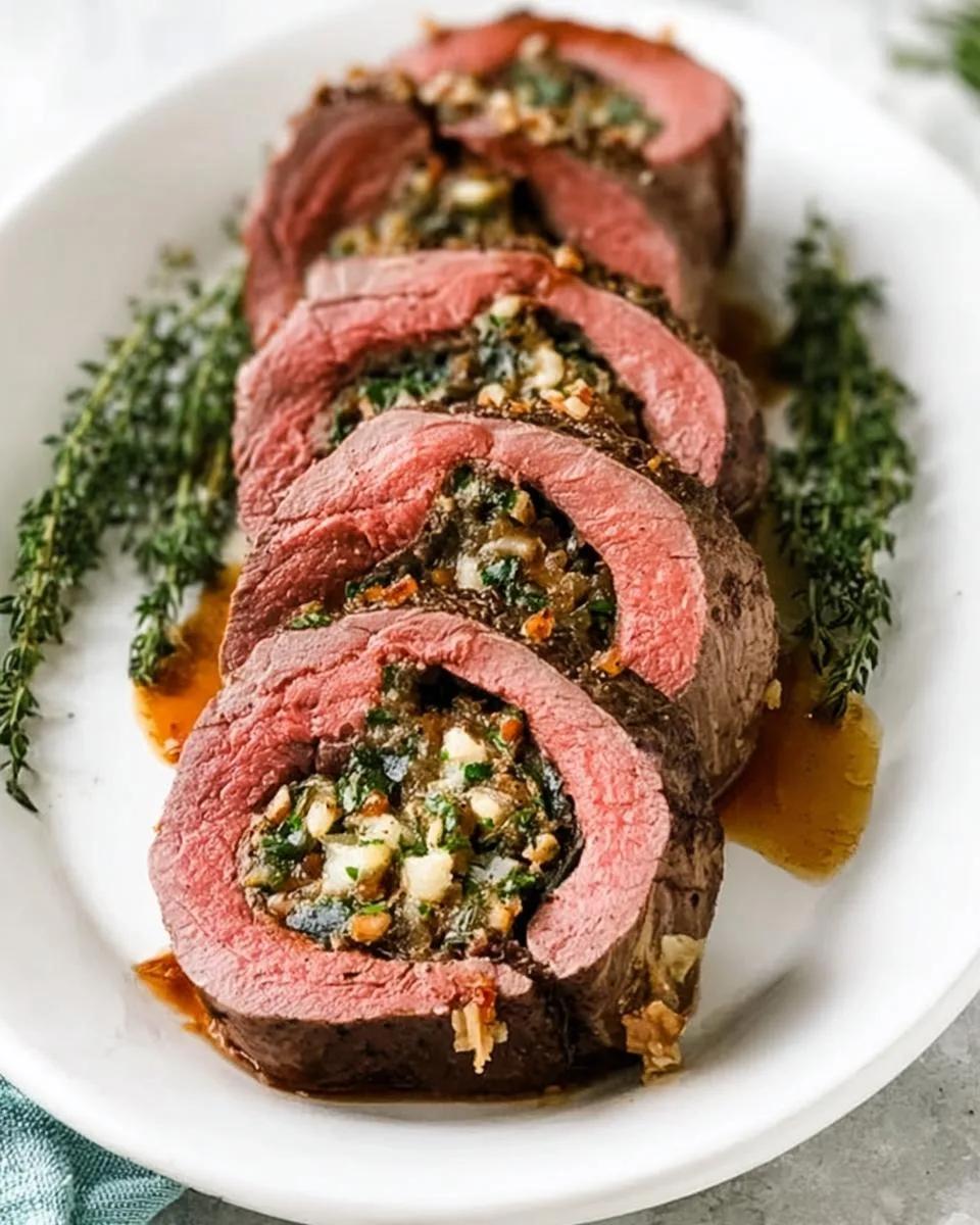 Christmas Stuffed Beef Tenderloin - detail 2