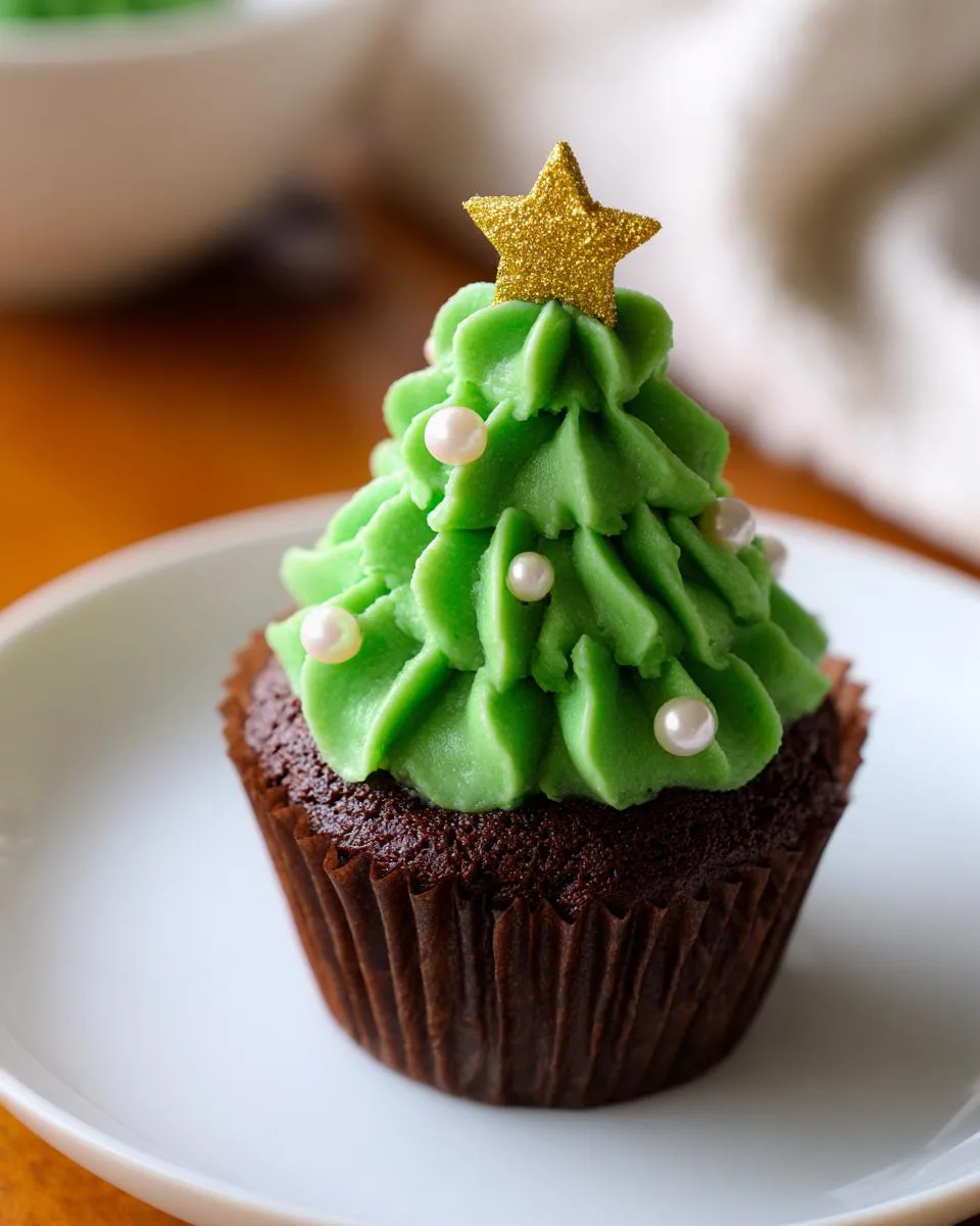 Christmas Tree Cupcake - detail 3