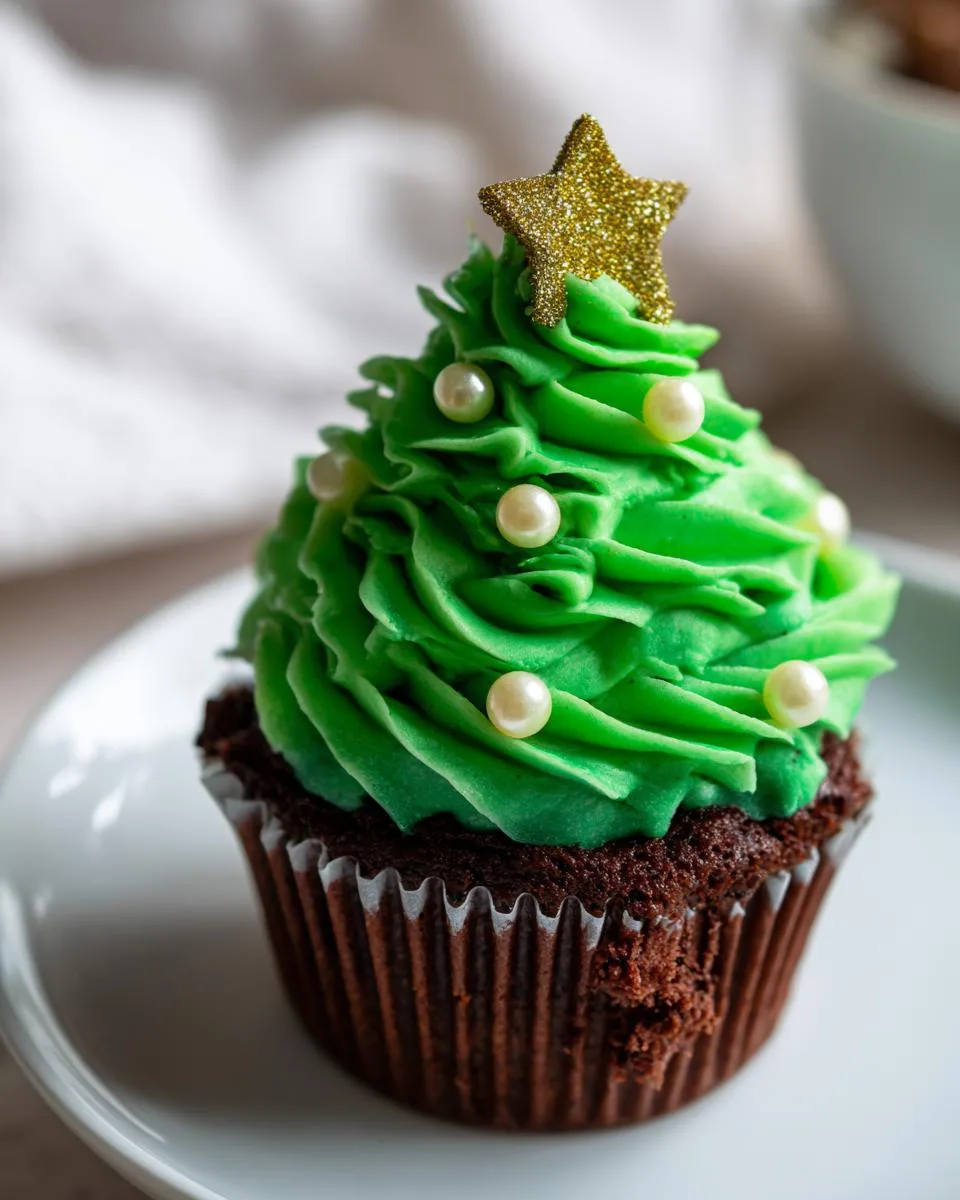 Christmas Tree Cupcake - detail 4