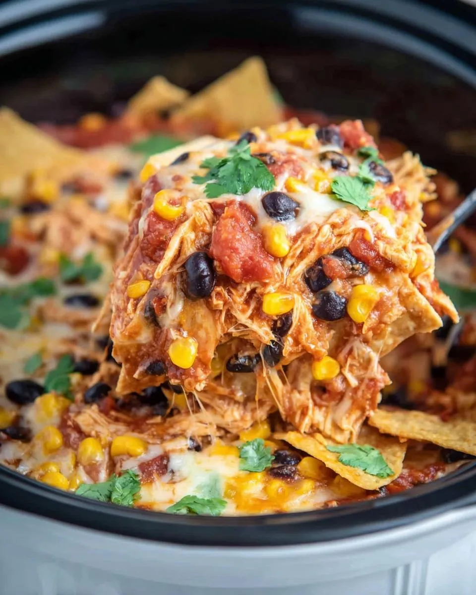 Crockpot Chicken Enchilada Casserole - detail 1