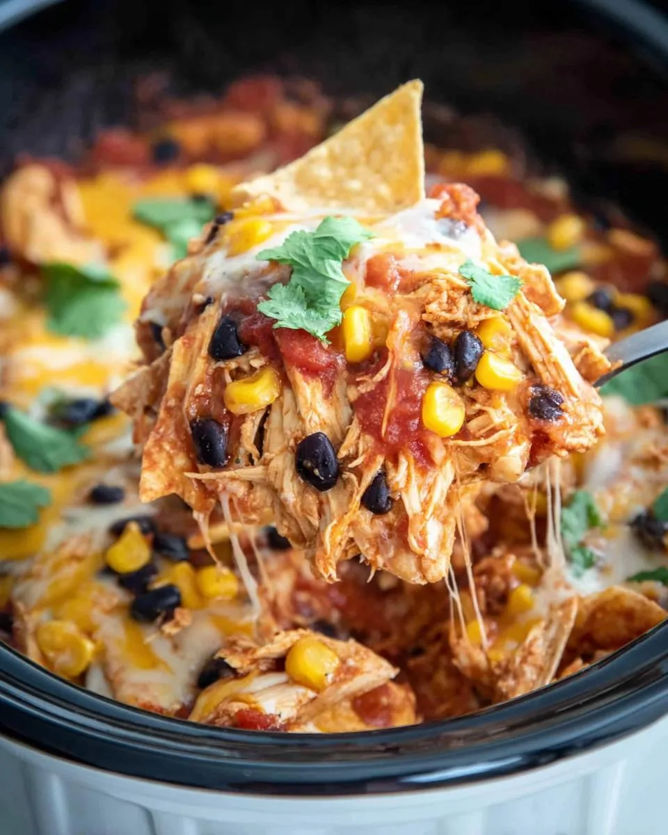 Crockpot Chicken Enchilada Casserole - detail 2