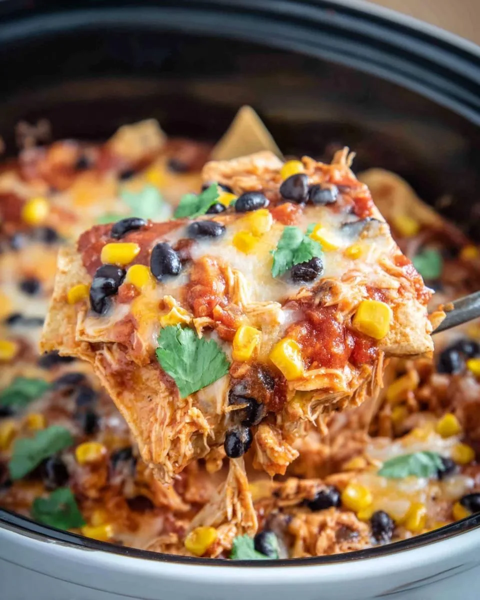 Crockpot Chicken Enchilada Casserole - detail 3