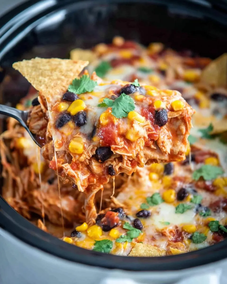 Crockpot Chicken Enchilada Casserole - detail 4