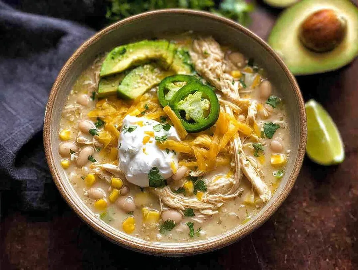 Creamy Crockpot White Chicken Chili Soup in 15 Minutes