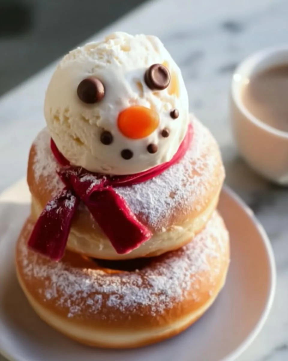 Donut Snowman - detail 1