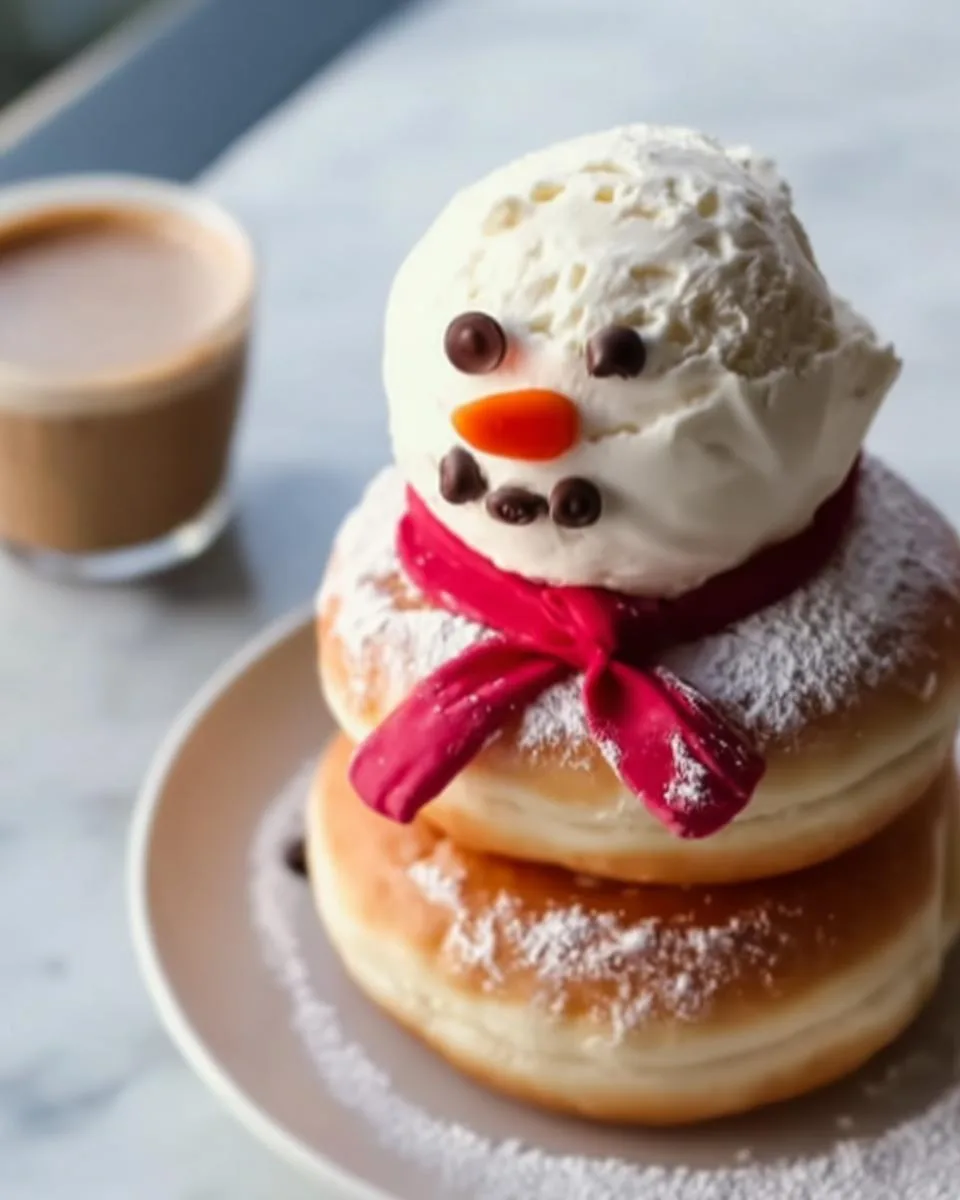 Donut Snowman - detail 2