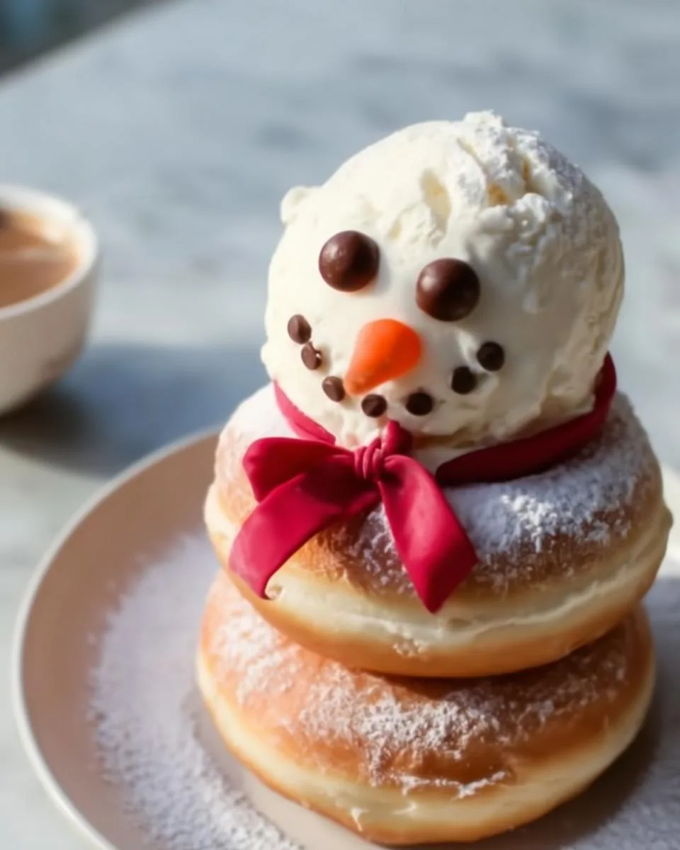 Donut Snowman - detail 4
