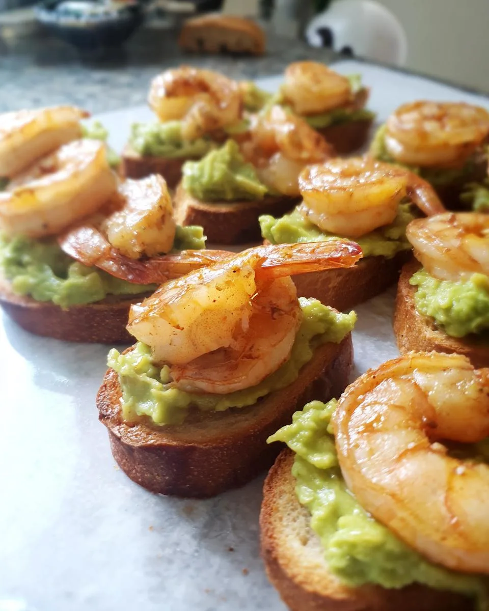 Garlic Shrimp Crostini with Avocado - detail 4