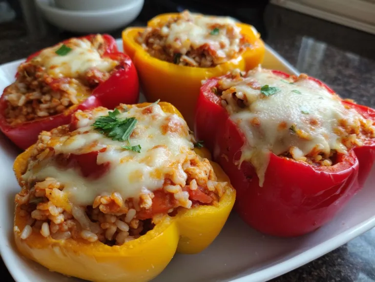 Ground Chicken Stuffed Peppers