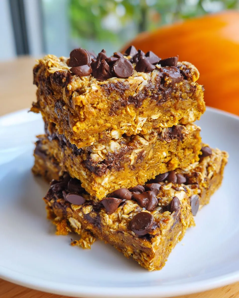 Healthy Pumpkin Oatmeal Bars - detail 1