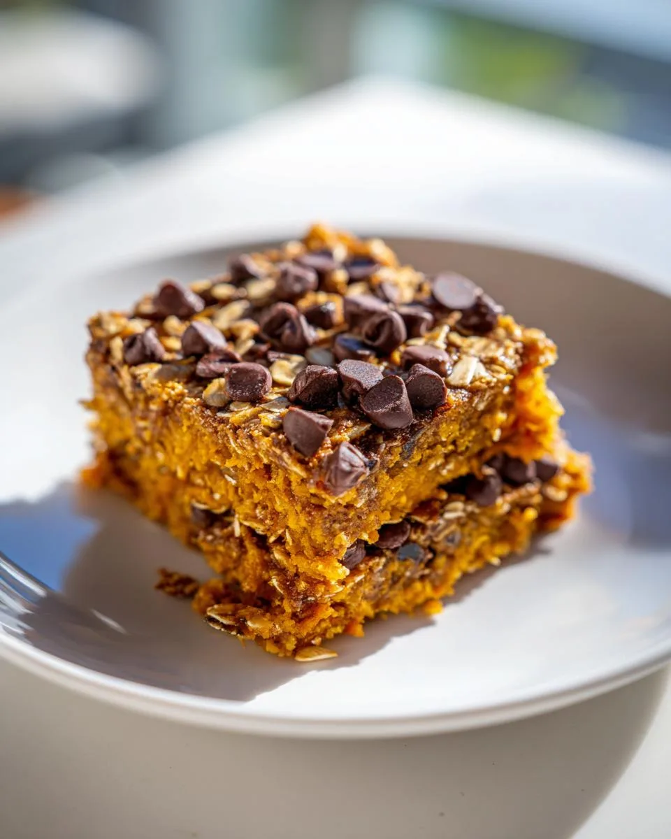Healthy Pumpkin Oatmeal Bars - detail 2