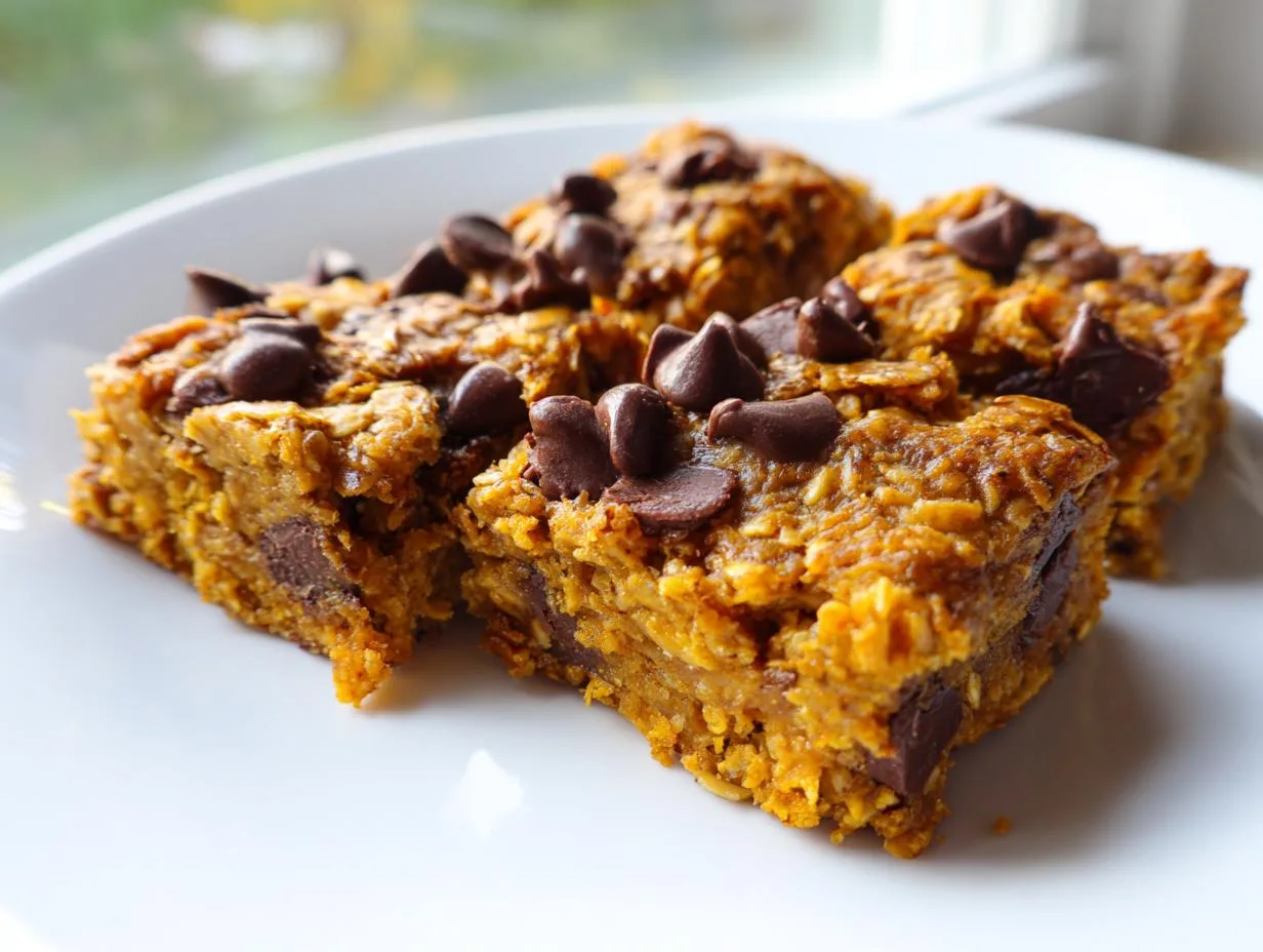 Dreamy 2-Ingredient Healthy Pumpkin Oatmeal Bars Recipe