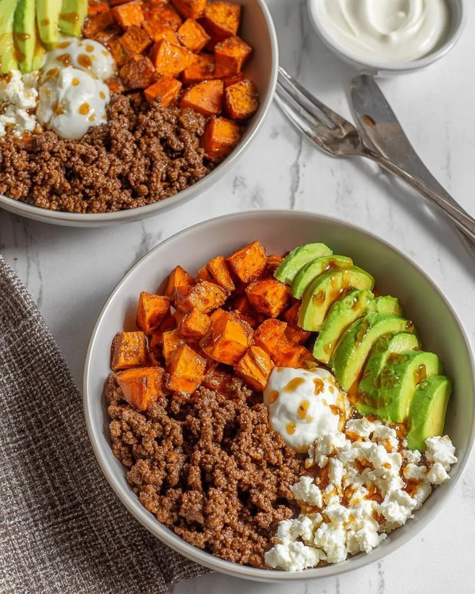 Hot honey ground beef bowls - detail 3